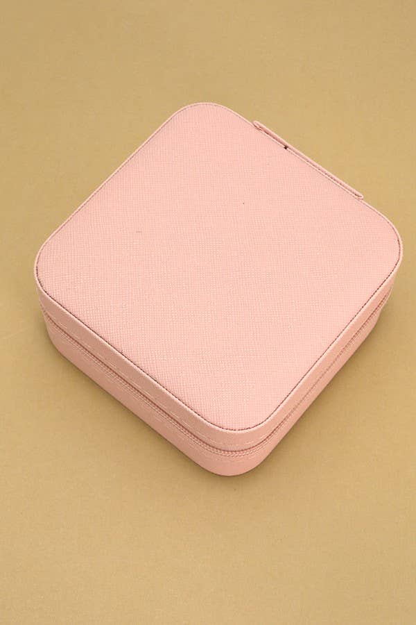 JEWELRY ORGANIZER TRAVEL BOX CASE | 40P532: LT Pink