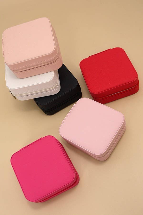 JEWELRY ORGANIZER TRAVEL BOX CASE | 40P532: LT Pink