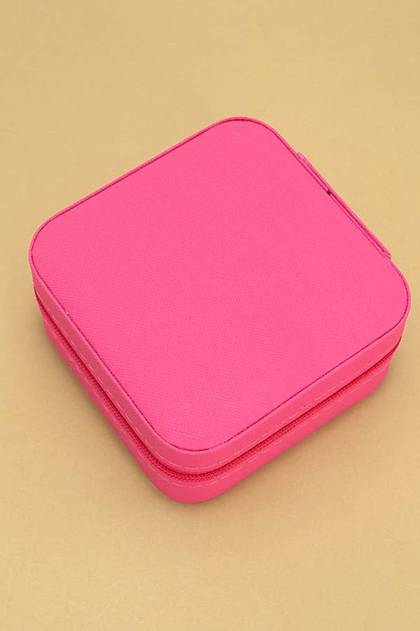 JEWELRY ORGANIZER TRAVEL BOX CASE | 40P532: LT Pink