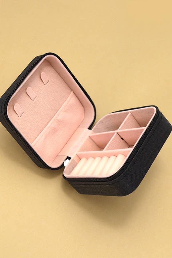 JEWELRY ORGANIZER TRAVEL BOX CASE | 40P532: LT Pink