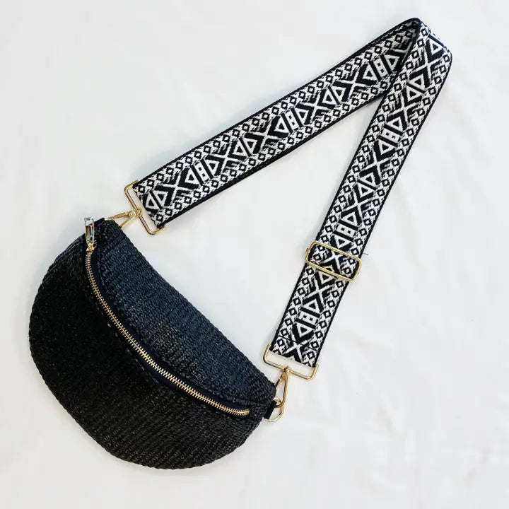 Woven Black Sling Bag