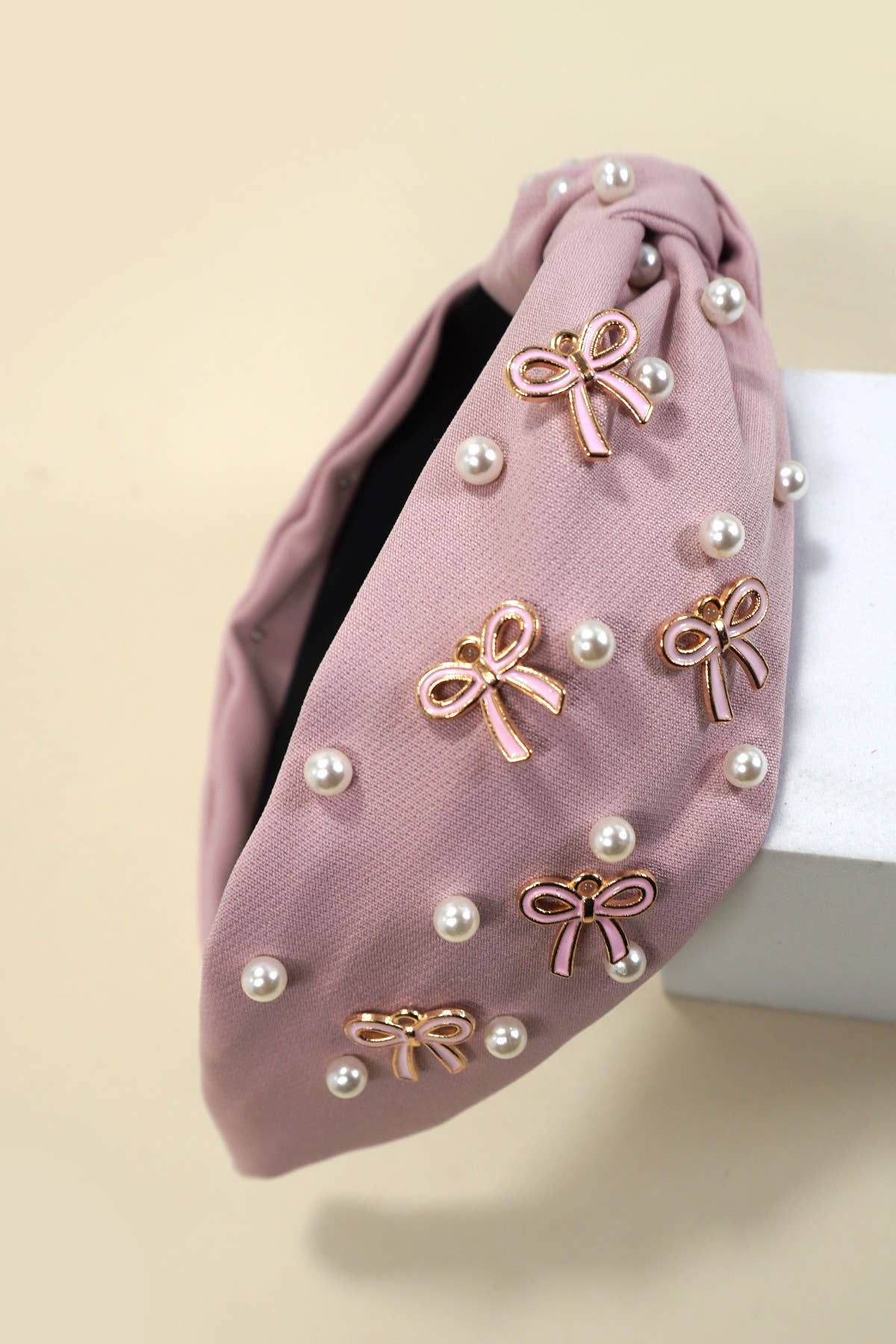 PEARL BOW HAIR BAND HEADBAND