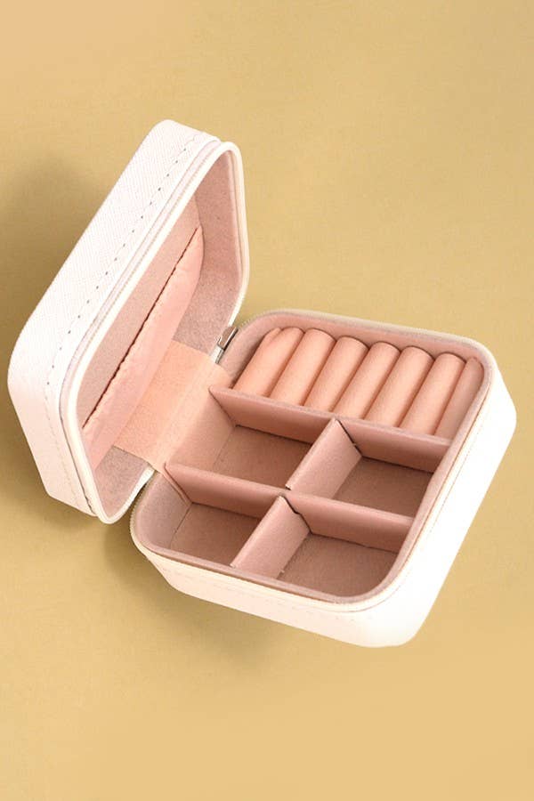JEWELRY ORGANIZER TRAVEL BOX CASE | 40P532: LT Pink