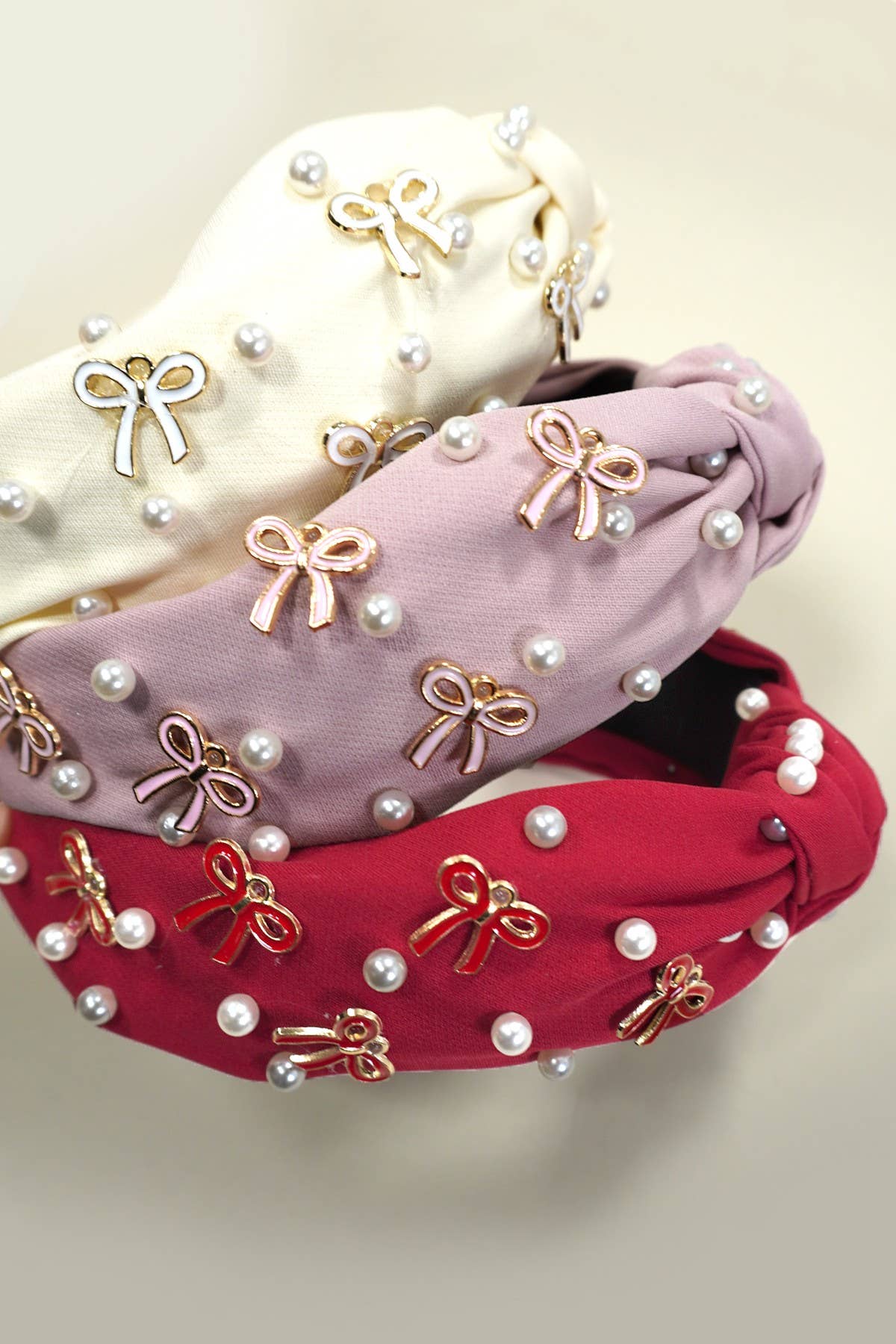 PEARL BOW HAIR BAND HEADBAND