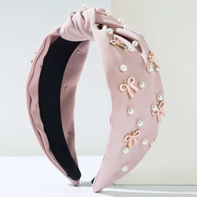PEARL BOW HAIR BAND HEADBAND