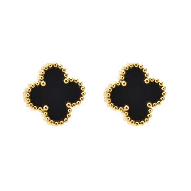 VINTAGE CLOVER  STUD EARRINGS