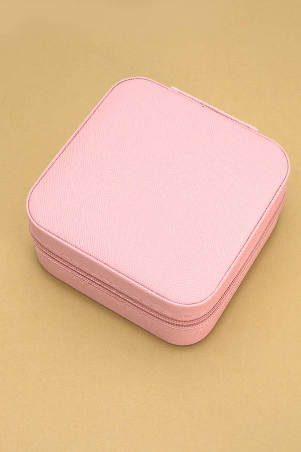 JEWELRY ORGANIZER TRAVEL BOX CASE | 40P532: LT Pink