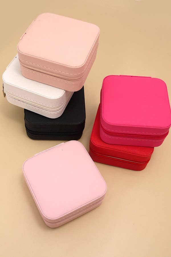 JEWELRY ORGANIZER TRAVEL BOX CASE | 40P532: LT Pink